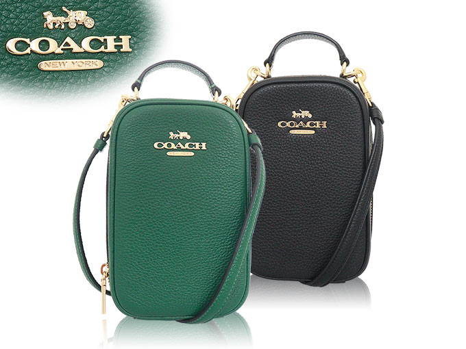 COACH コーチ クロスボディ ペプルド レザー ショルダーバッグ