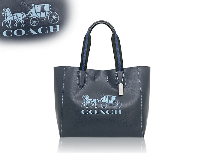 コーチ COACH バッグ トートバッグ FCG469 CG469 ミッドナイトネイビーマルチ ダービー ホース アンド キャリッジ レザー トート  アウトレット レディース