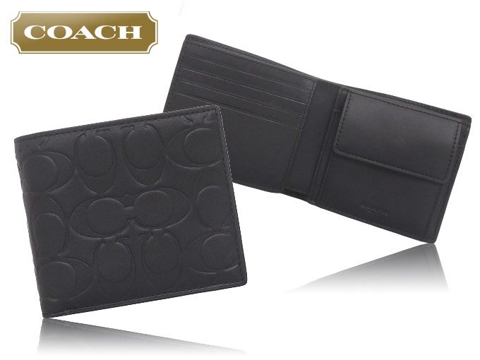 【新品】コーチCOACHスムースカーフレザー皮革コインウォレット二つ折り財布黒 Amazon.co.jp: [ｺｰﾁ] 二つ折り財布 CX139 QB/BK [並行輸入品