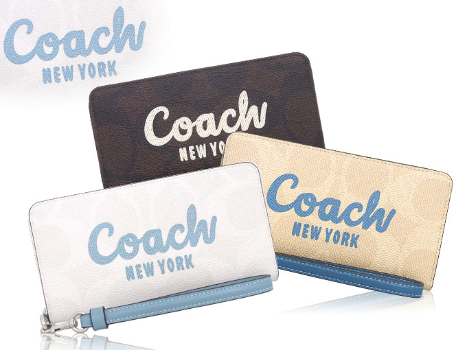 【新品未使用】COACH/コーチ　メンズ/レディース長財布CZ330 COACH コーチ 財布 長財布 FCZ330 CZ330 ウォルナット×チョーク
