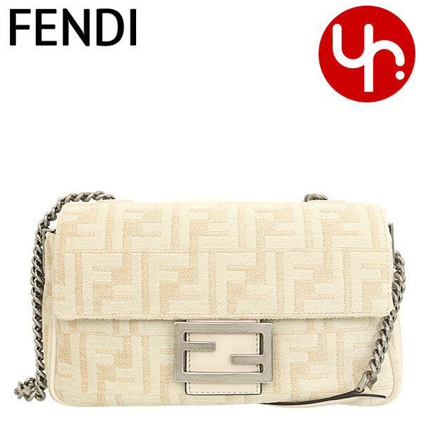 24時間限定ポイント2％】フェンディ FENDI バッグ ショルダーバッグ 8BR793 ALG7 ホワイト シェニール FF タペストリー  ファブリック ミディアム バゲッ : fd-ba221223-2 : インポートコレクションYR - 通販 - Yahoo!ショッピング