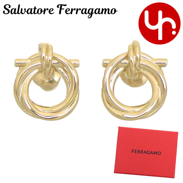 Yahoo! Yahoo!ショッピング(ヤフー ショッピング)サルヴァトーレ フェラガモ Salvatore Ferragamo アクセサリー ピアス 76 0671 ゴールド ツイスト ガンチーニ ピアス レディース