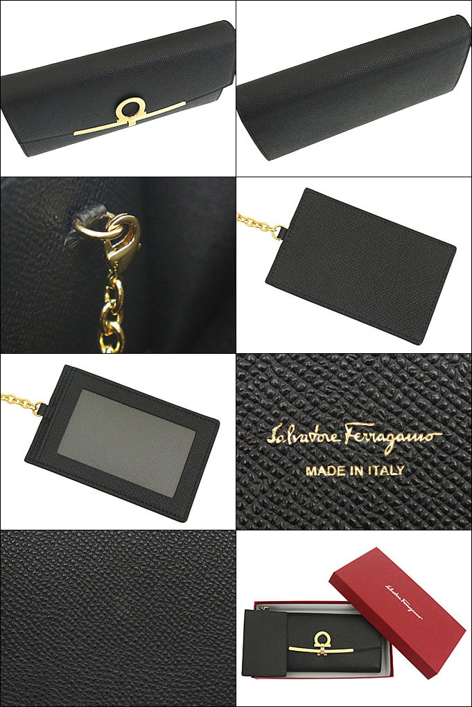 【美品】サルヴァトーレ フェラガモ ガンチーニ 長財布 クリップ式クロージャー Salvatore Ferragamo フェラガモ FERRAGAMO 長財布 ガンチーニ