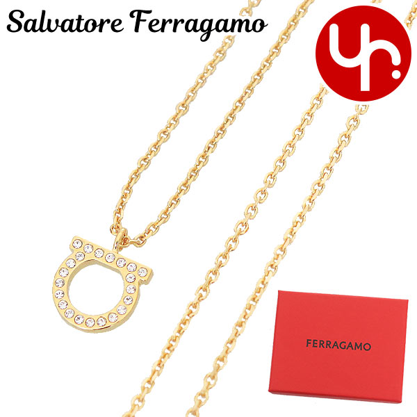 Yahoo! Yahoo!ショッピング(ヤフー ショッピング)サルヴァトーレ フェラガモ Salvatore Ferragamo 小物 アクセサリー 76 0132 ゴールド ガンチーニ クリスタル ネックレス レディース