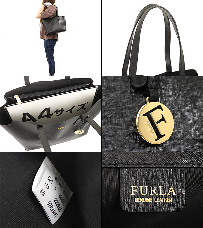 フルラ FURLA バッグ トートバッグ BKN8 SRS オニキス×ネロ サリー レザー ミディアム トート アウトレット レディース｜import-collection-yr｜03