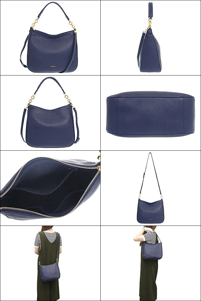 フルラ FURLA バッグ ショルダーバッグ BYP3COM HSF000 ブルーノッテ B0L00 BLU NOTTE コメタ レザー ミディアム  ホーボー レディース