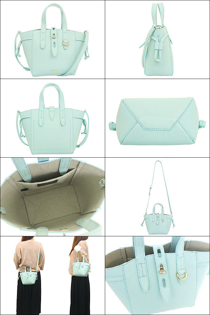 ☆未使用級☆FURLA フルラ NET ネット Lサイズ 肩掛け ミント