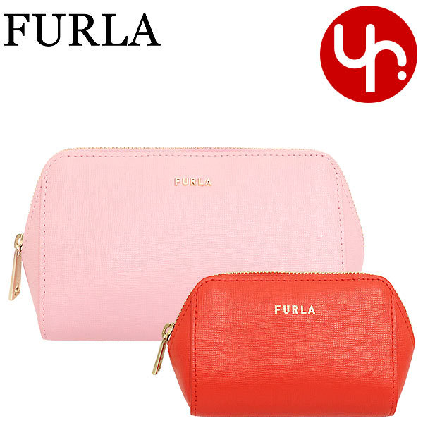 Yahoo! Yahoo!ショッピング(ヤフー ショッピング)フルラ FURLA 小物 ポーチ EBM5 B30 ローザキアーロ エレクトラ サフィアーノ レザー ミディアム コスメティック ケース セット アウトレット レディース