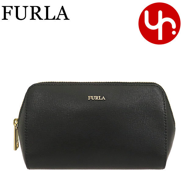 Yahoo! Yahoo!ショッピング(ヤフー ショッピング)フルラ FURLA 小物 ポーチ EM32 B30 オニキス×ネロ エレクトラ サフィアーノ レザー ミディアム コスメティック ケース アウトレット レディース