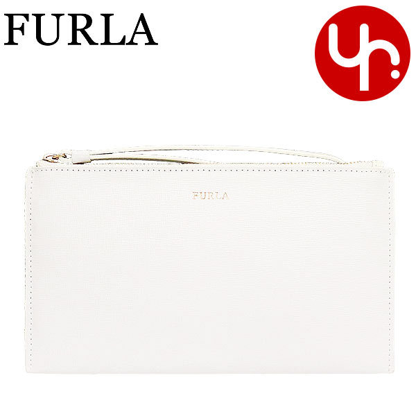 Yahoo! Yahoo!ショッピング(ヤフー ショッピング)フルラ FURLA 小物 ポーチ EQ78 B30 チョーク イタリア サフィアーノ レザー エクストラ ラージ エンベロープ アウトレット レディース