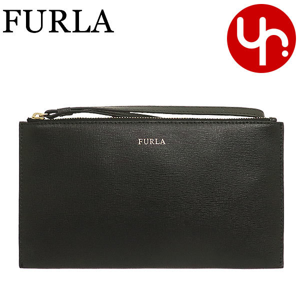 フルラ FURLA 小物 ポーチ EQ78 B30 オニキス×ネロ イタリア サフィアーノ レザー エクストラ ラージ エンベロープ アウトレット レディース