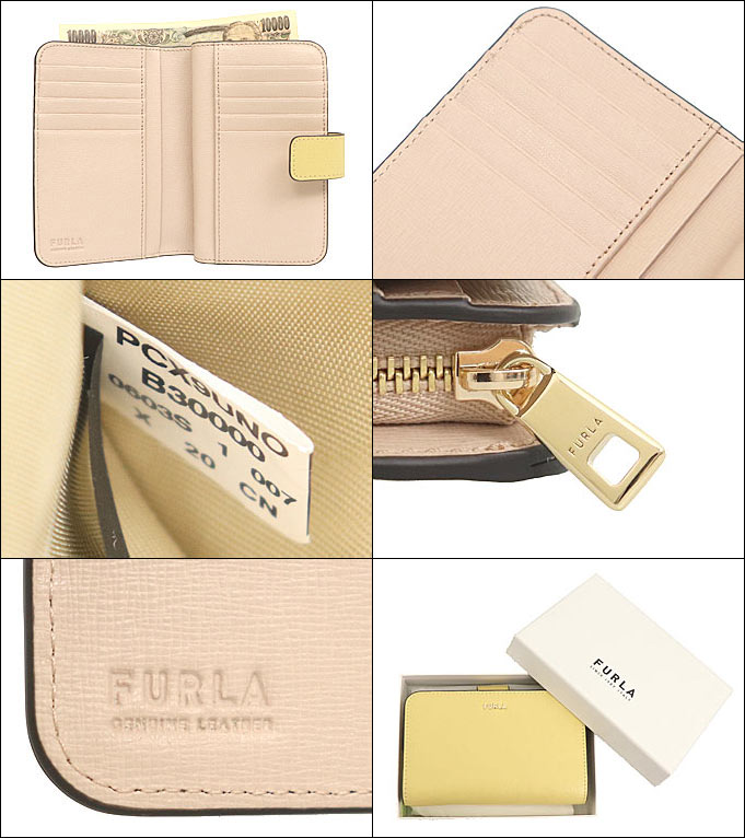 ☆新品未使用☆FURLA☆フルラ☆二つ折り財布 FURLA フルラ 財布 二つ折り財布 PCX9UNO B30000 ミモザ