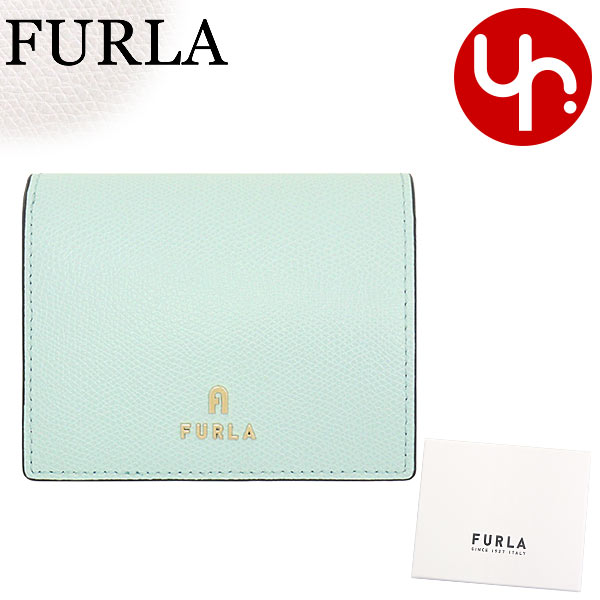 フルラ FURLA 財布 二つ折り財布 WP00304 ARE000 ミント×マシュマロ 1870S MINTY MARSHMALLOW カメリア レザー スモール コンパクト ウォレット レディース