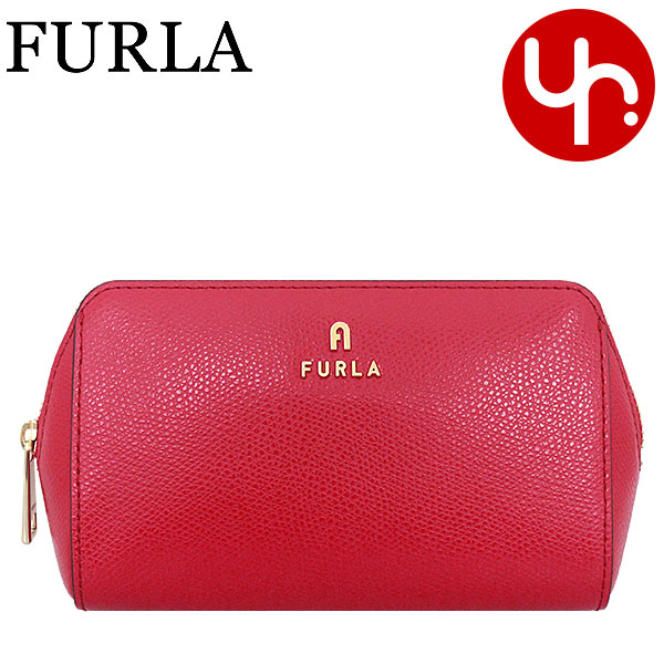 【48時間限定ポイント2％】フルラ FURLA 小物 ポーチ WE00449 ARE000 ロッソ×ベネチアーノ フルラ カメリア レザー ミディアム コスメティック ケース レ