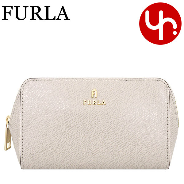 【48時間限定ポイント2％】フルラ FURLA 小物 ポーチ WE00449 ARE000 ヴァニーリア フルラ カメリア レザー ミディアム コスメティック ケース レディース