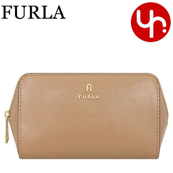 【48時間限定ポイント2％】フルラ FURLA 小物 ポーチ WE00449 ARE000 デセルト フルラ カメリア レザー ミディアム コスメティック ケース レディース