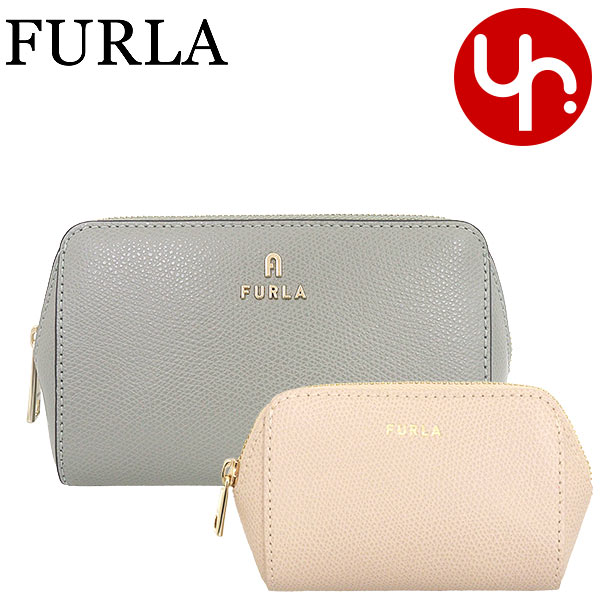 Yahoo! Yahoo!ショッピング(ヤフー ショッピング)フルラ FURLA 小物 ポーチ WE00453 ARE000 アガベ×バレリーナ フルラ カメリア グレインレザー コントラストカラー コスメティック ケース セット レディース