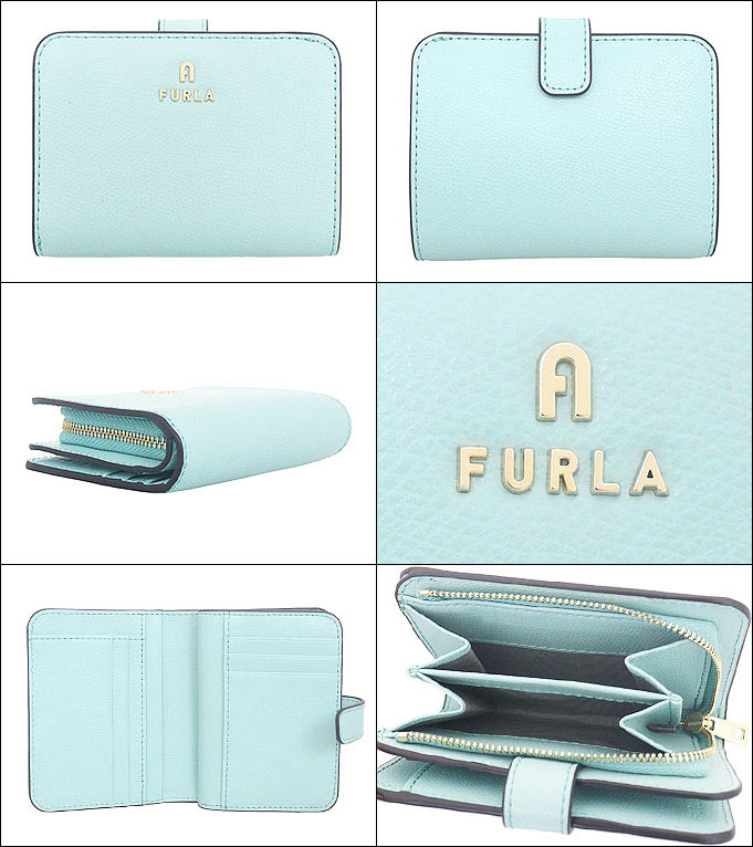 FURLA 水色 二つ折り財布 保存袋付き FURLA フルラ 財布 二つ折り財布 WP00315 ARE000 アクアマリーナ