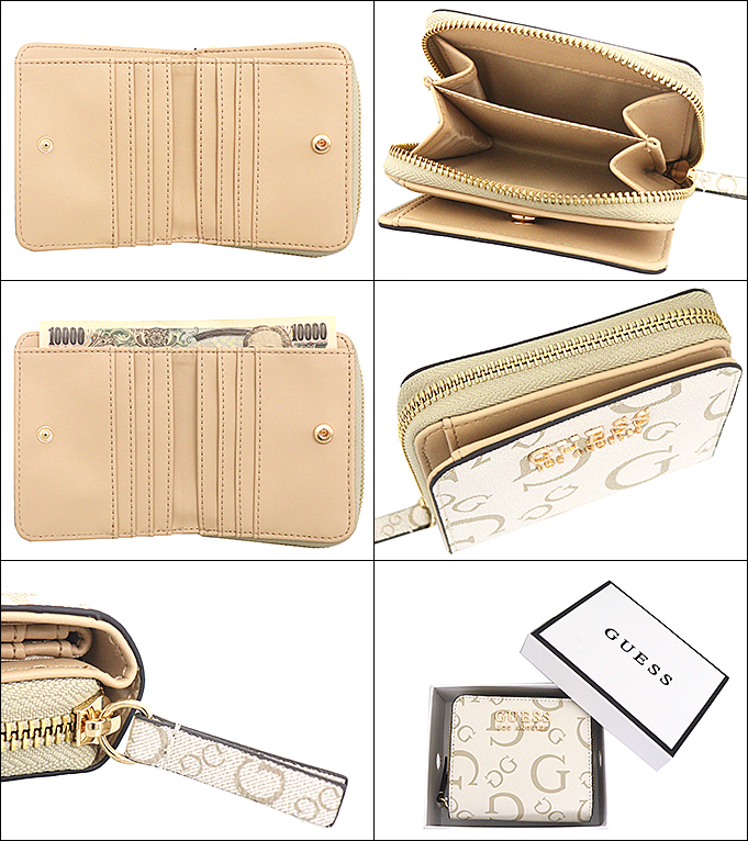 GUESS ゲス 財布 二つ折り財布 JG823841 ストーン G モノグラム