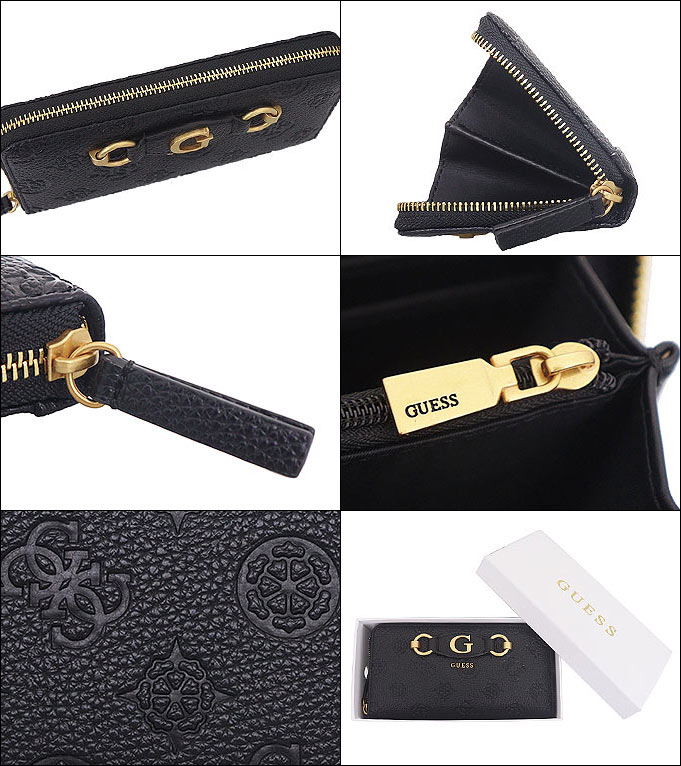 GUESS ゲス 財布 長財布 P9209599 ブラック ピオニーモノグラム