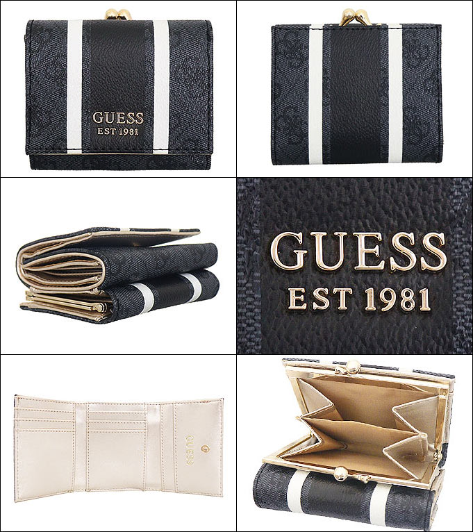 GUESS ゲス 財布 三つ折り財布 SV877144 ブラック 4G モノグラム