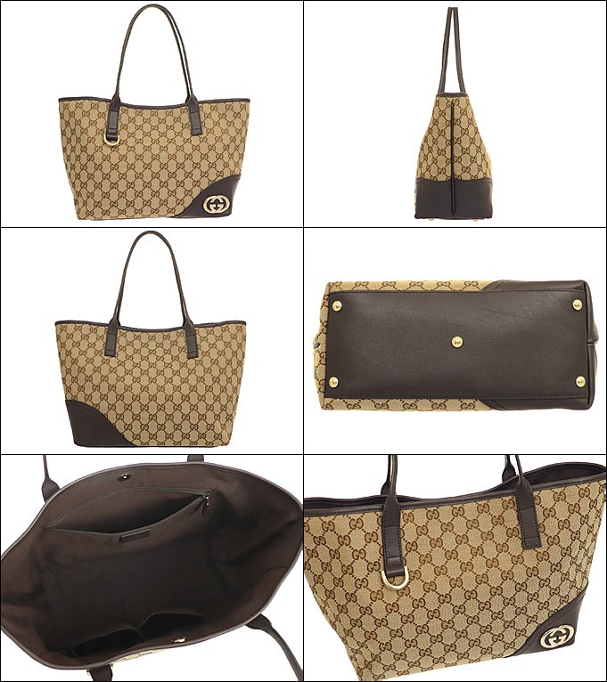 GUCCI トートバッグ GGキャンバス 169946 キャンバス ブラウン GUCCI グッチ バッグ トートバッグ 169946 KQWFG ベージュ