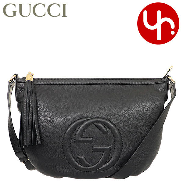 GUCCI ブラック GGロゴ ショルダーバッグ
