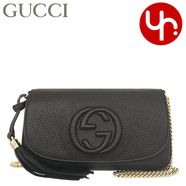 グッチ GUCCI バッグ ショルダーバッグ 536224 A7M0G ブラック ソーホー セラリウス インターロッキング GG ロゴ レザー  チェーン アウトレット レディース