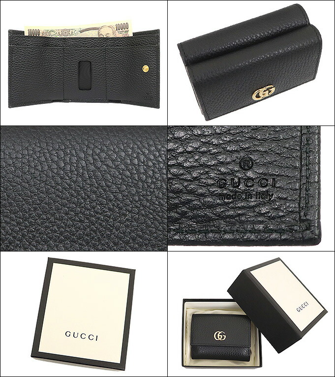 GUCCI グッチ 財布 三つ折り財布 524672 CAO0G ブラック プチ GG