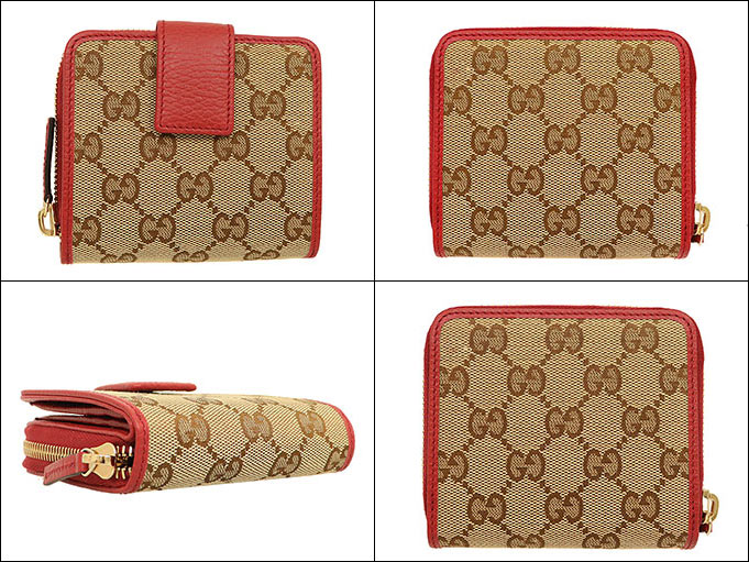 GUCCI グッチ 財布 二つ折り財布 346056 KY9LG ベージュ×レッド