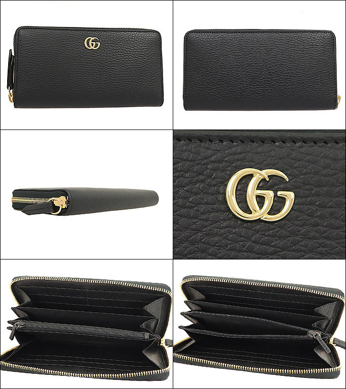 【48時間限定ポイント2％】グッチ GUCCI 財布 長財布 456117 CAO0G ブラック プチ GG マーモント レザー ラウンド ジップ ウォレット レディース｜import-collection-yr｜02