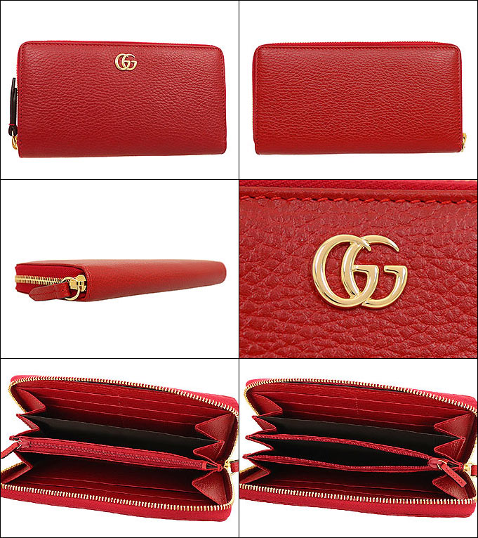 グッチ GUCCI 財布 長財布 456117 CAO0G ハイビスカスレッド プチ GG