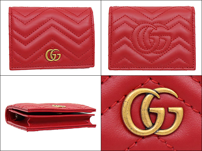 GUCCI キルティング 2つ折り ウォレット GUCCI グッチ 財布 二つ折り財布 466492 DTD1T GGマーモント