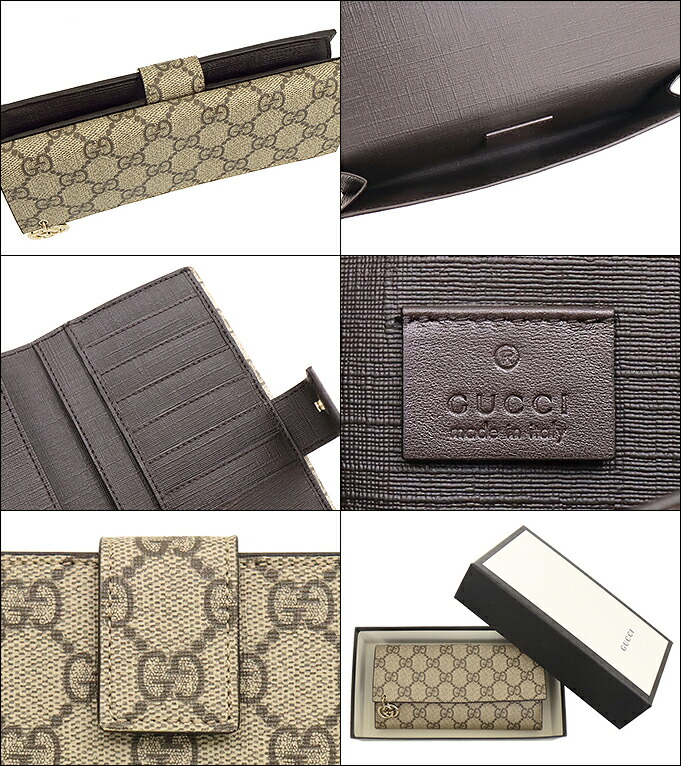 グッチ GUCCI 財布 長財布 212104 KGDDG ベージュ×ダークブラウン GG