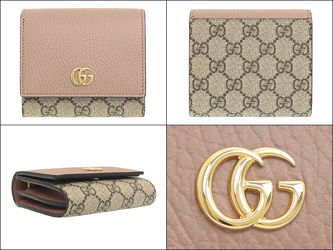 【RiKu (⁎˃ᴗ˂⁎) 】GUCCI ベージュレザー 三つ折り財布 楽天市場】GUCCI グッチ 二つ折り財布 レディース ベージュ