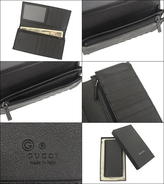 グッチ GUCCI 財布 長財布 544479 BMJ1N ブラック マイクロ グッチシマ