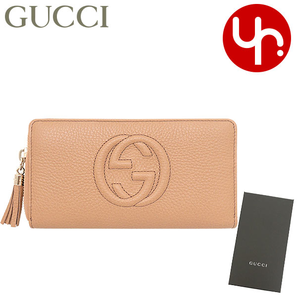 【24時間限定ポイント2％】グッチ GUCCI 財布 長財布 598187 A7M0G カメリアローズベージュ ソーホー セラリウス レザー インターロッ  アウトレット レディース