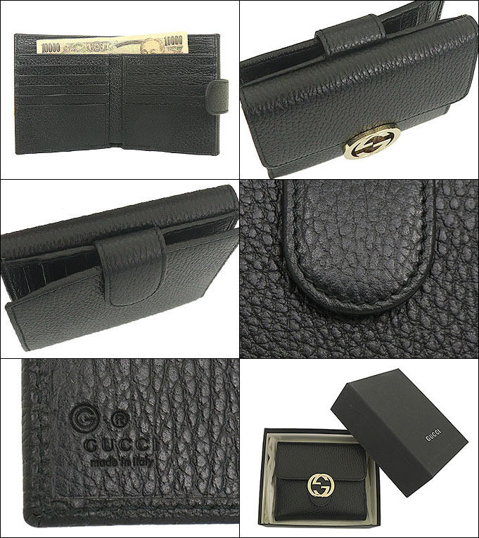 グッチ GUCCI 財布 二つ折り財布 615525 CAO0G ブラック ダラー カーフ レザー インターロッキング GG Wホック ウォレット  アウトレット レディース : gu-ko230426-31 : インポートコレクションYR - 通販 - Yahoo!ショッピング