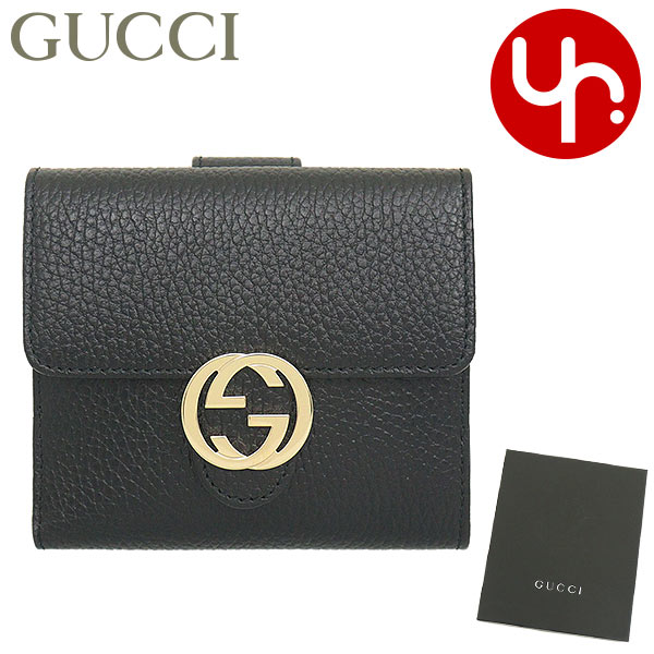 グッチ GUCCI 財布 二つ折り財布 615525 CAO0G ブラック ダラー カーフ レザー インターロッキング GG Wホック ウォレット アウトレット  レディース : gu-ko230426-31 : インポートコレクションYR - 通販 - Yahoo!ショッピング