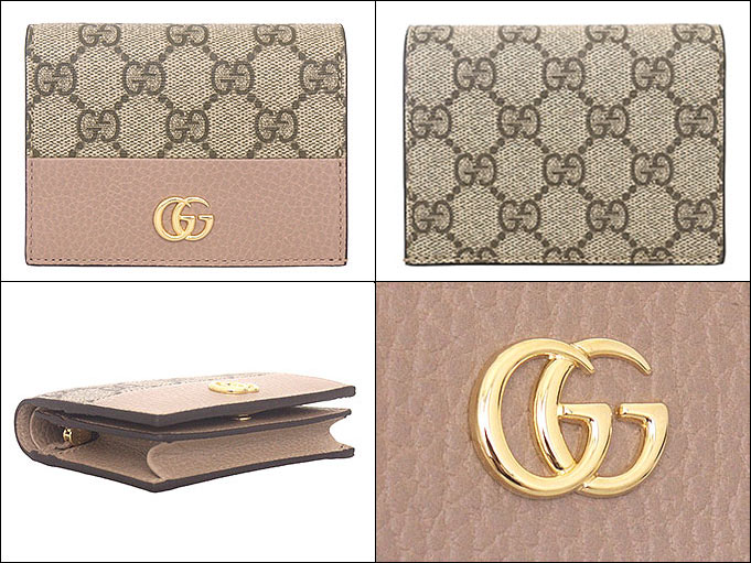 ★GUCCI★ グッチ 658610 折りたたみ財布 GUCCI グッチ 財布 二つ折り財布 658610 17WAG ダスティピンク