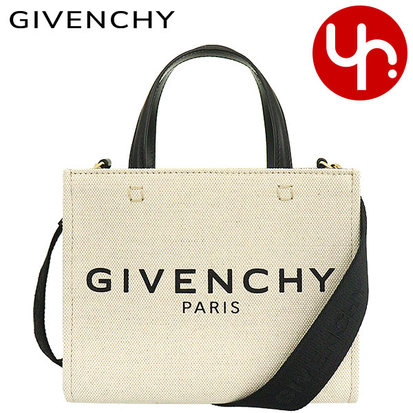 ジバンシィ GIVENCHY バッグ ショルダーバッグ BB50N0B1DR ベージュ×ブラック キャンバス ロゴ ミニ G トート バッグ レディース