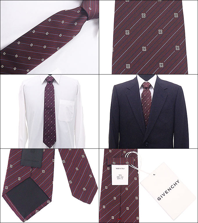 YGT♡さん専用　新品・未使用品　GUCCI バーガンディ シルク ネクタイ GG シルクジャカード ネクタイネイビー＆レッド | GUCCI公式