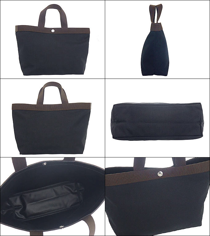 エルベシャプリエ　704C ノワール×モカ Herve Chapelier エルベシャプリエ バッグ トートバッグ 704C