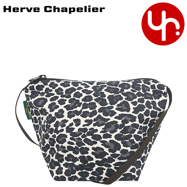 エルベシャプリエ Herve Chapelier バッグ ショルダーバッグ 2885F パンサー ブラン スクエア ナイロン レオパード スモール  ショルダーバッグ レディース