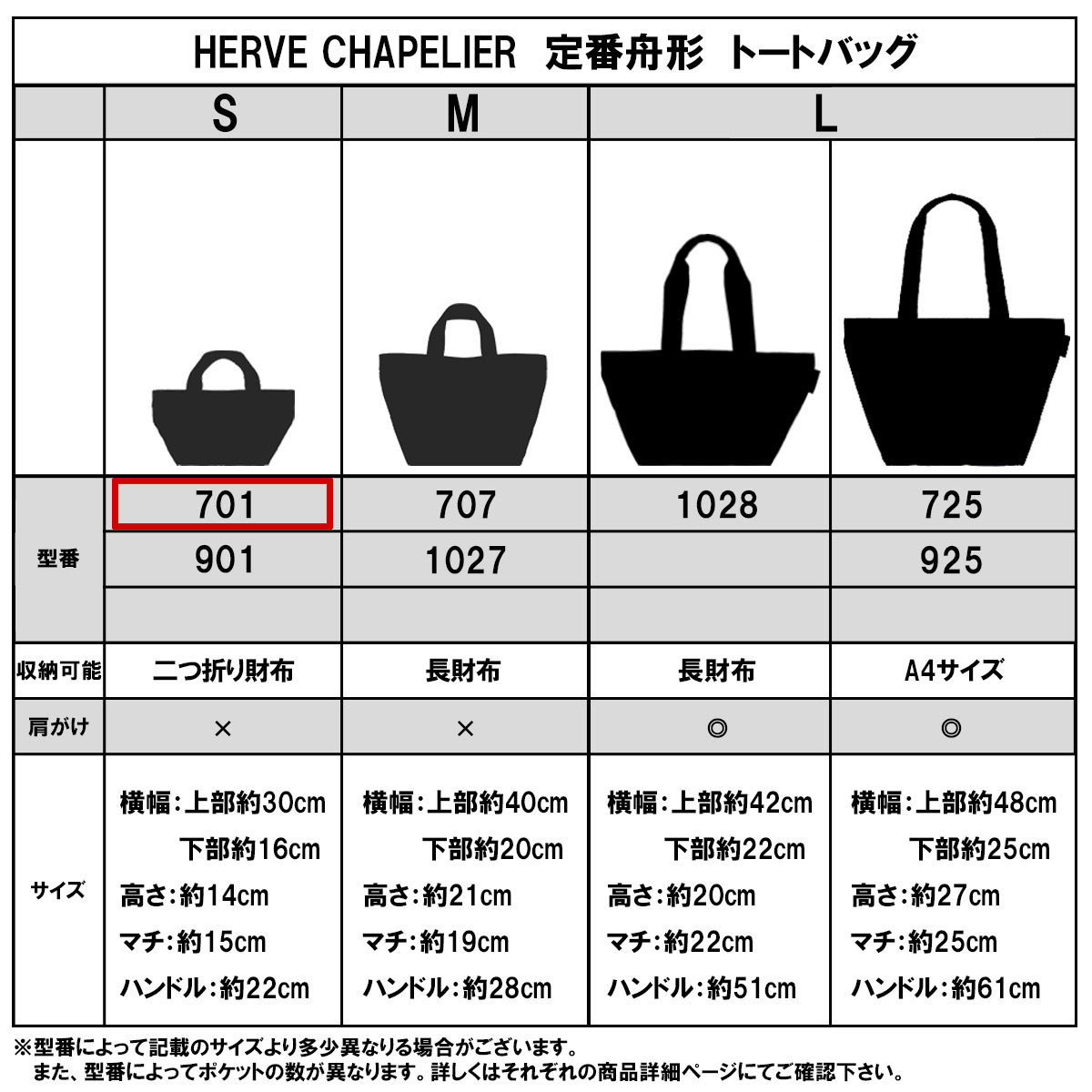 エルベシャプリエ Herve Chapelier バッグ トートバッグ 701C ロテュス×モカ コーデュラ ナイロン スモール スクエア トート  レディース