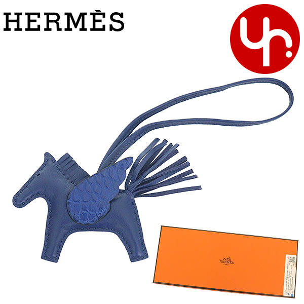 エルメス HERMES 小物 バッグチャーム ブルーサフィール×ブルーサフィール ロデオ ペガサス アニューミロ×クロコダイルアリゲーターマット U刻印 レディース :he ko230713 1:インポートコレクションYR