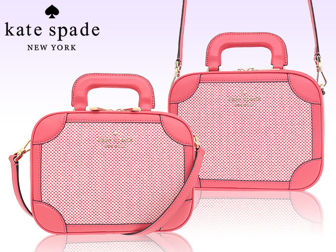 ケイトスペード kate spade バッグ ショルダーバッグ K6116 ピンクマルチ トラベラー トランク キャンバス レザー クロスボディー  アウトレット レディース