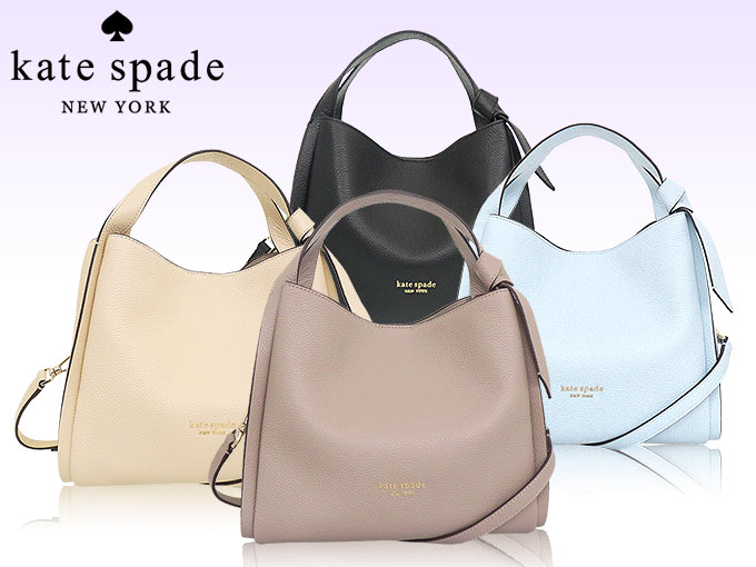 【72時間限定ポイント3％】ケイトスペード kate spade バッグ トートバッグ K6552 ブラック ノット ペブルド レザー ミディアム  クロスボディー トート レディー