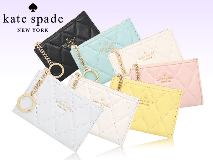 ケイトスペード kate spade 小物 カードケース KG426 ブラック キャリー スムース キルテッド レザー スモール コインケース アウトレット レディース｜import-collection-yr｜04