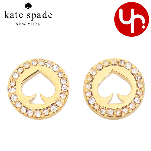 Yahoo! Yahoo!ショッピング(ヤフー ショッピング)【24時間限定ポイント10％】ケイトスペード kate spade アクセサリー ピアス O0RU2605 クリア×ゴールド スポット ザ スペード パヴェ  アウトレット レディース